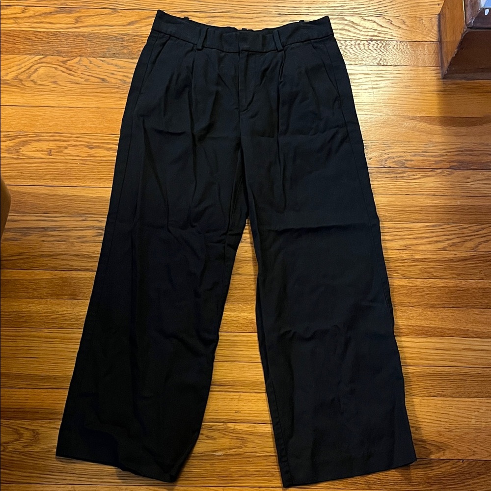 Madewell Petite Slouchy Straight Pants in Drapey Twill